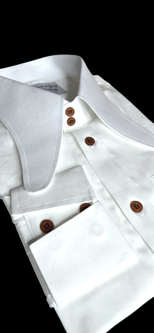 Blanca - Beagle Collar White Shirt