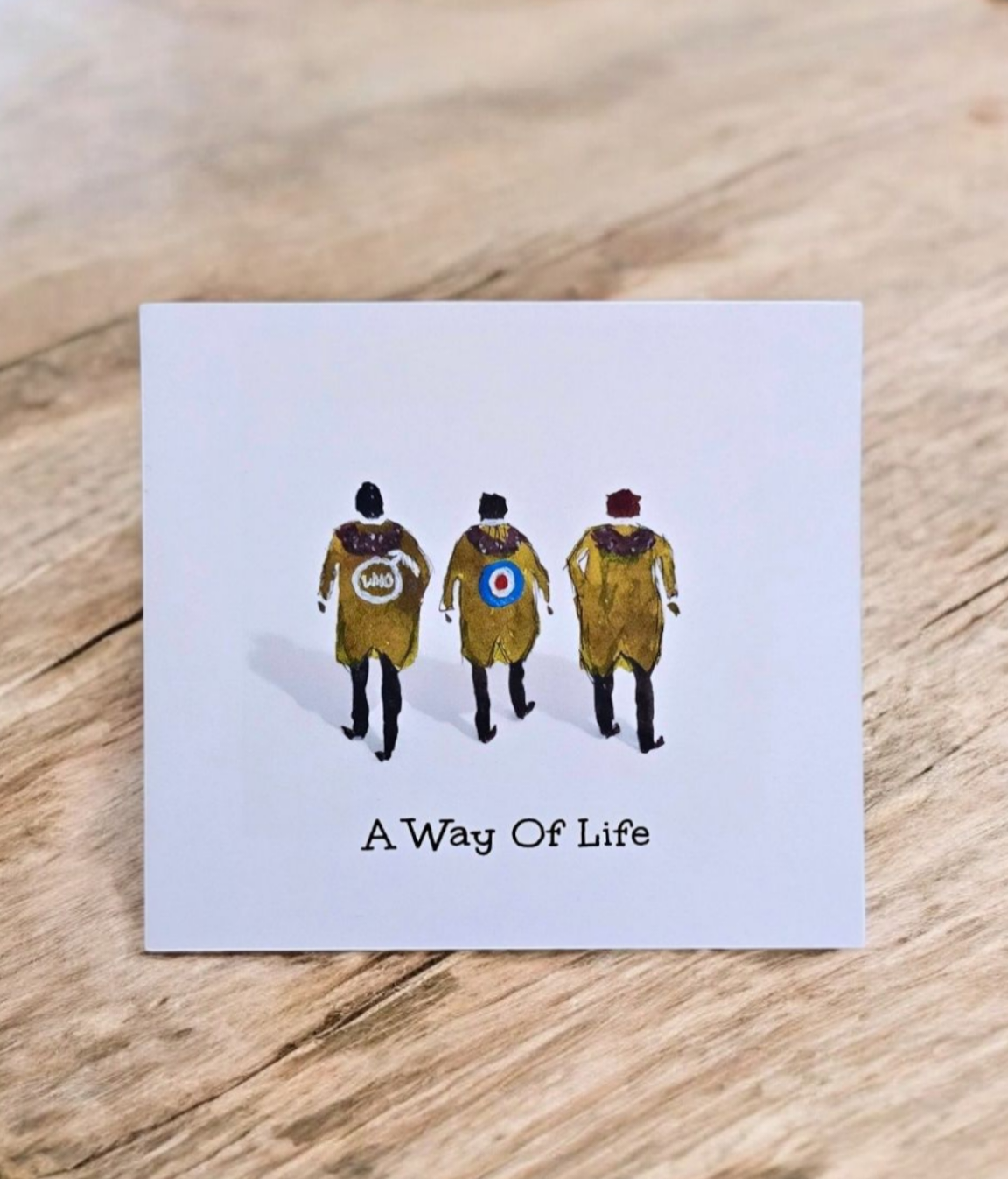 The "Trio Of Mods" Birthday Card Blank Inside