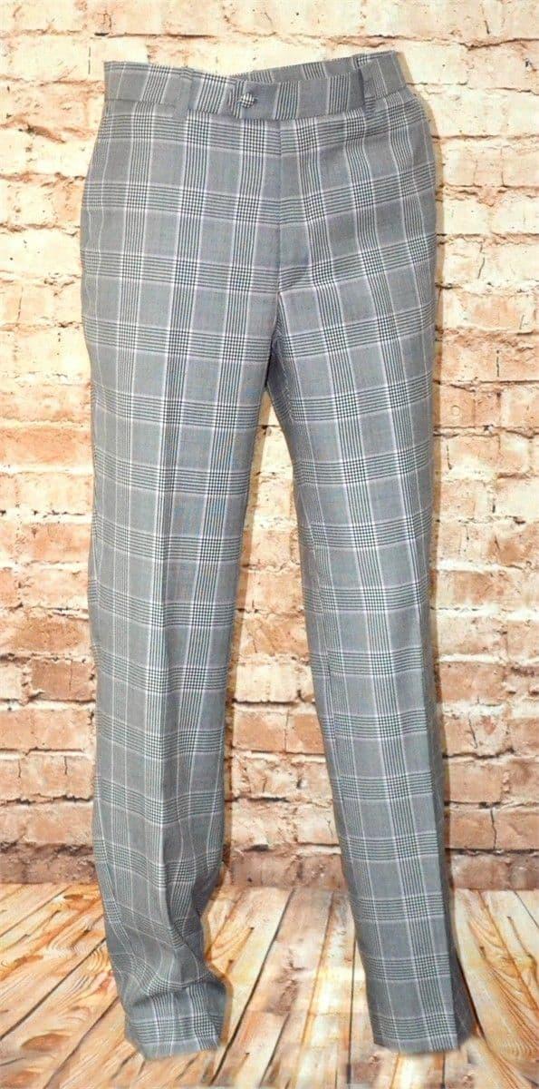PINK POW CHECK TROUSER FINE CASHMERE WOOL BLEND