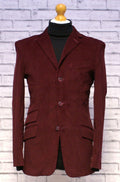 "Porter" Burgundy Corduroy Three Button Jacket