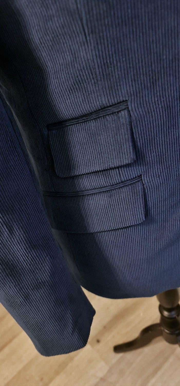 "Porter" Navy Corduroy Three Button Jacket