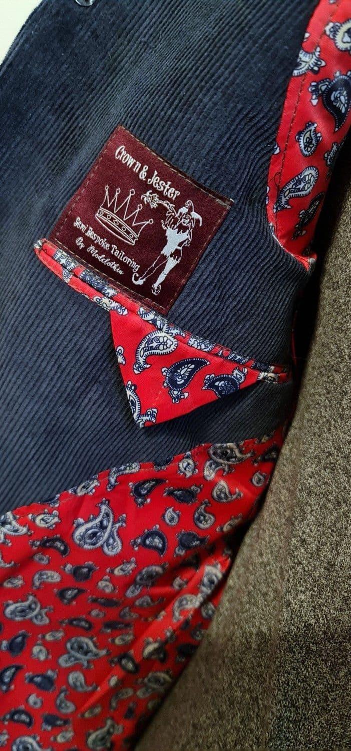 "Porter" Navy Corduroy Three Button Jacket