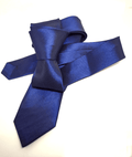 Prussian blue 100% silk  skinny  tie