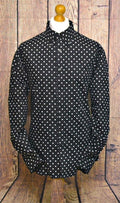 "Ray" Large Black & White Polka Dot Shirt