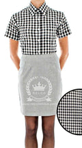RELCO BLACK & WHITE DOGTOOTH SKIRT -  J0000004001A