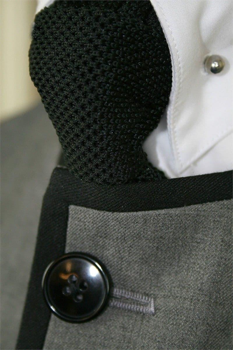 "Ringo" Collarless Charcoal Jacket