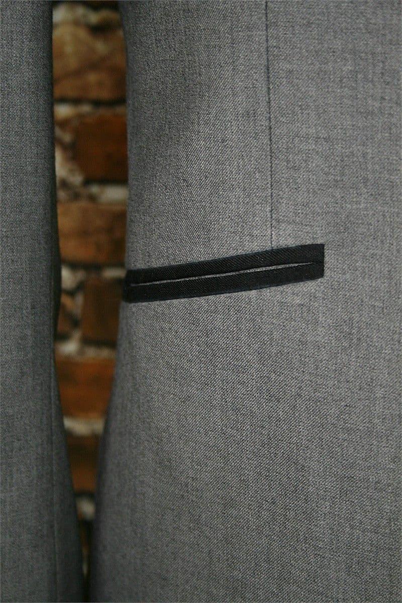 "Ringo" Collarless Charcoal Jacket