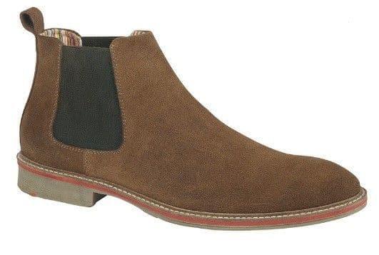Roamer Sand Real Suede Gusset Boot Textile Lining Suede Sock TPR Sole