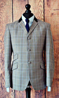 "Rowen" Navy & Grey Pow Suit With Velvet Collar