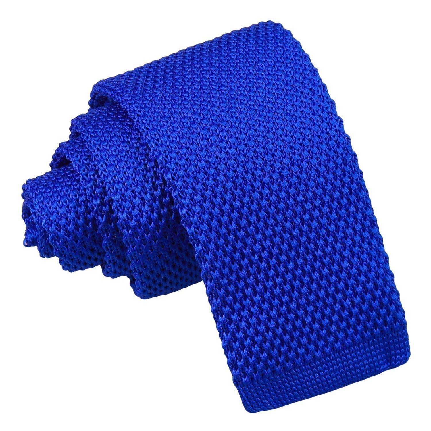 Royal Blue Slim Knitted Tie