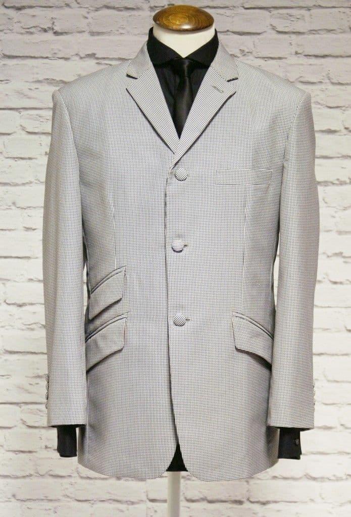 "Rudie"Black & White Dogtooth Jacket