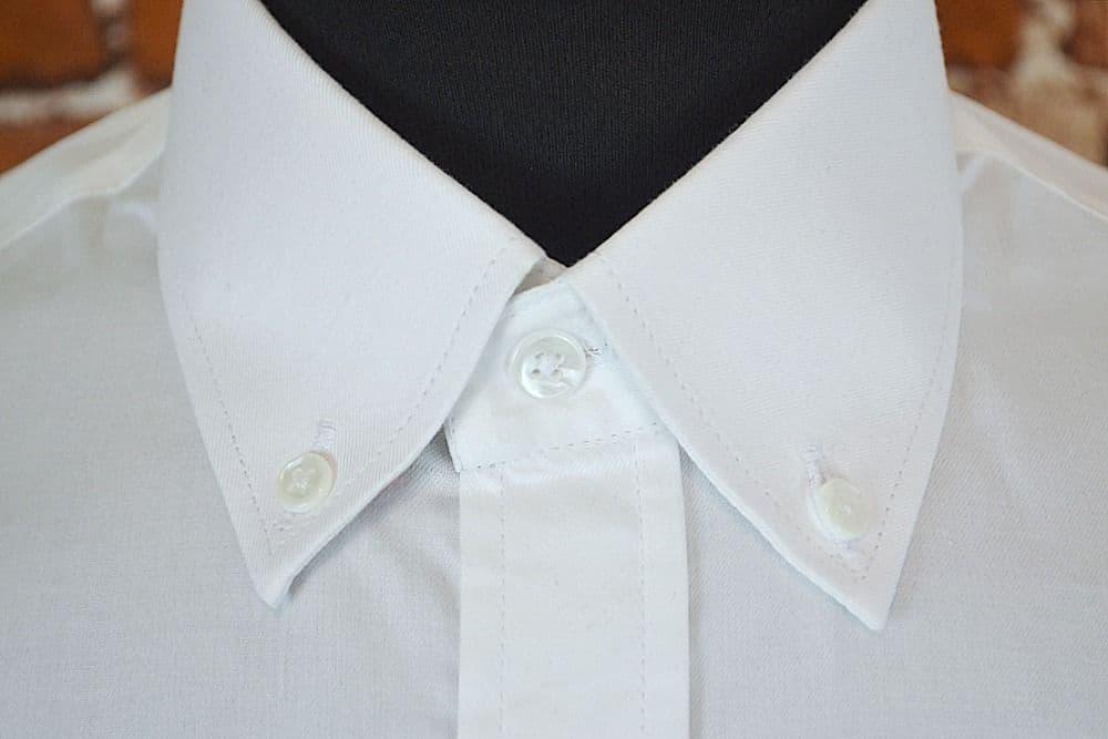 "Shaw" Classic Short Sleeved Button Down  White Shirt