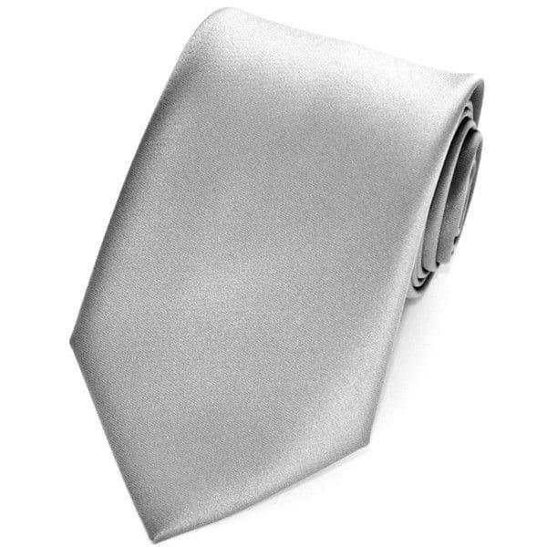 Silver Skinny Tie