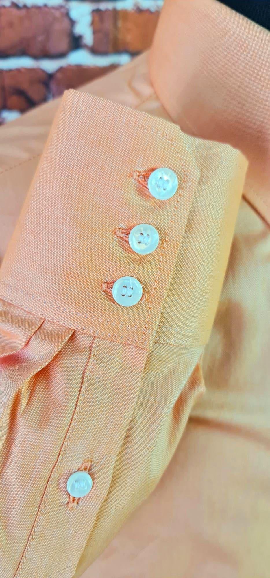 Stapleford - Peach and Gold Two Tone Button Down Collar Shirt
