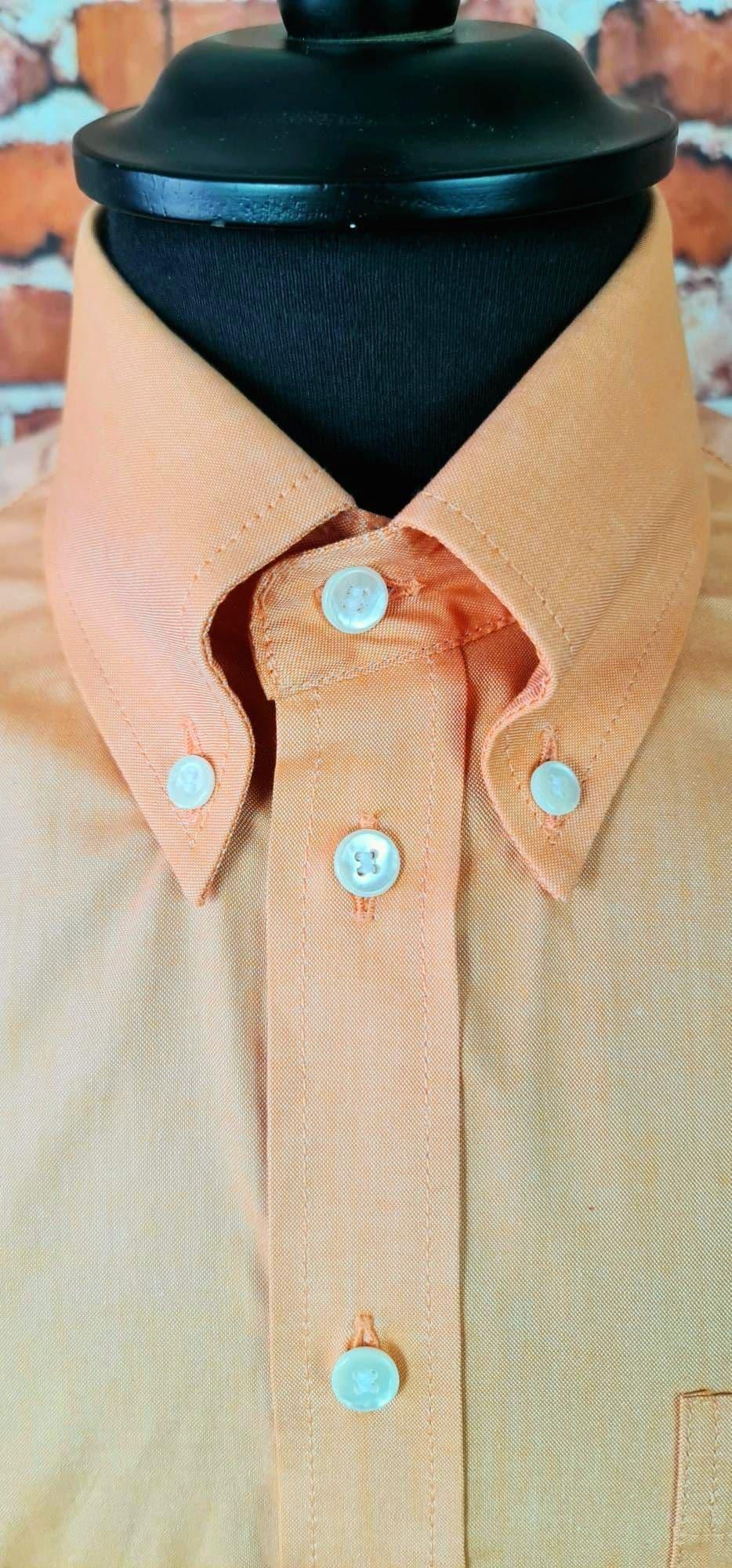 Stapleford - Peach and Gold Two Tone Button Down Collar Shirt