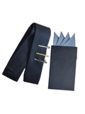 Grey Tie, Tie Clip & Pocket Square Set