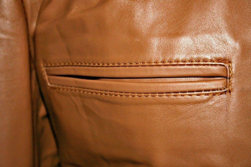 Blake Lambskin 60's Inspired Tan Leather Jacket