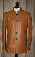 THE "BLAKE" SIXTIES INSPIRED TAN LEATHER JACKET