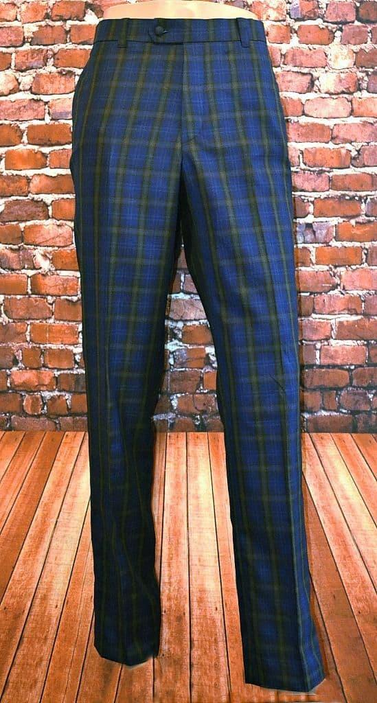 The "Cooper" Blue Large Checked 100% Wool Trouser