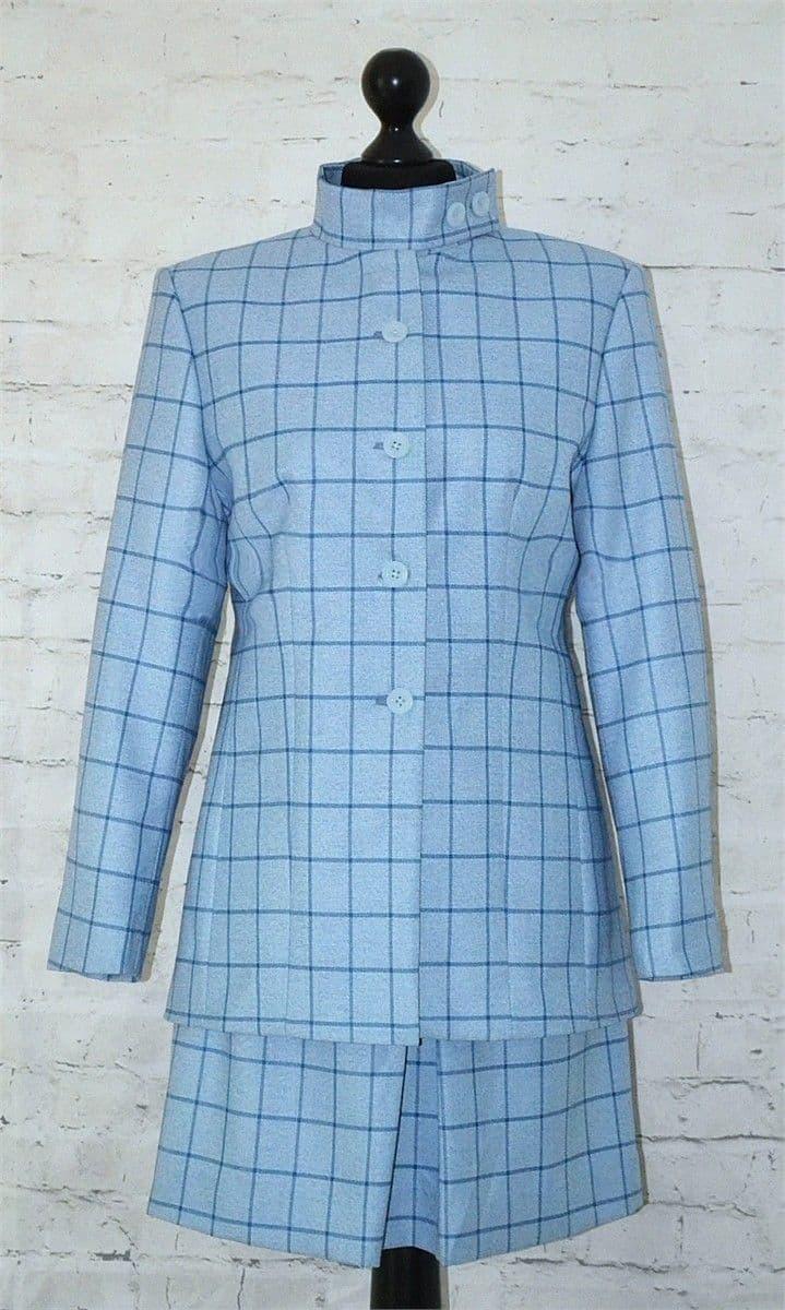 Georgia Ladies 100% Wool Buttoned Funnel Neck Two Piece Suit