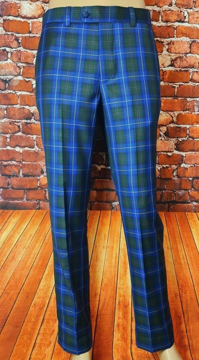 The "Hamilton" Blue Large Check Wool Trouser