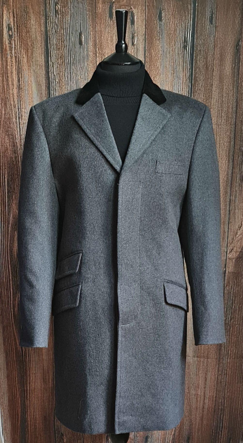 The "Hugh" Wool  Grey Overcoat