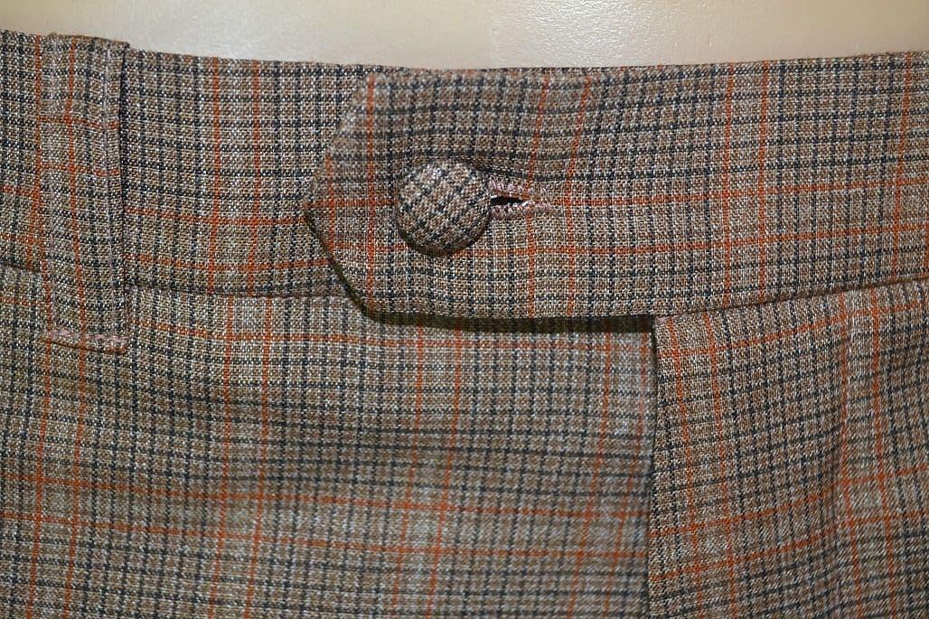 The "Jasper" Brown Rust Checked 100% Wool Trouser