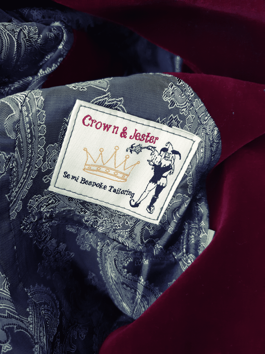 "The Jones" Cherry Velvet Jacket
