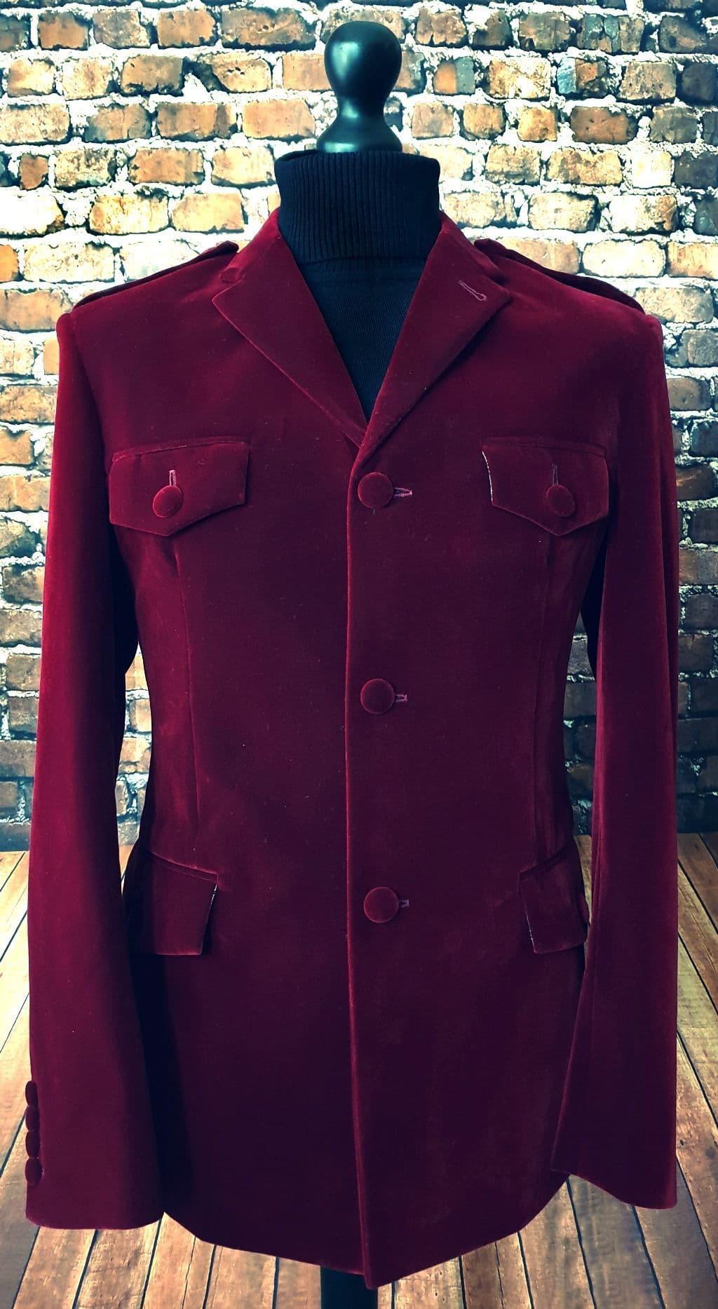 "The Jones" Cherry Velvet Jacket