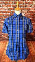 Martha - Women's Blue/Black Checked Shirt