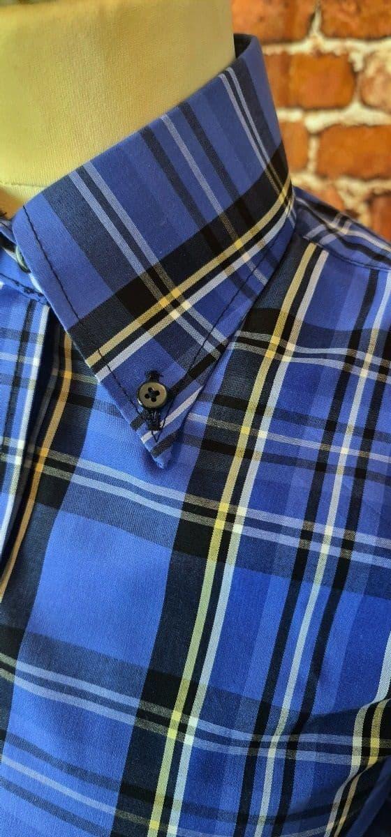 Martha - Women's Blue/Black Checked Shirt