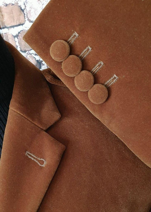 "The Lane" Tobacco Velvet Jacket