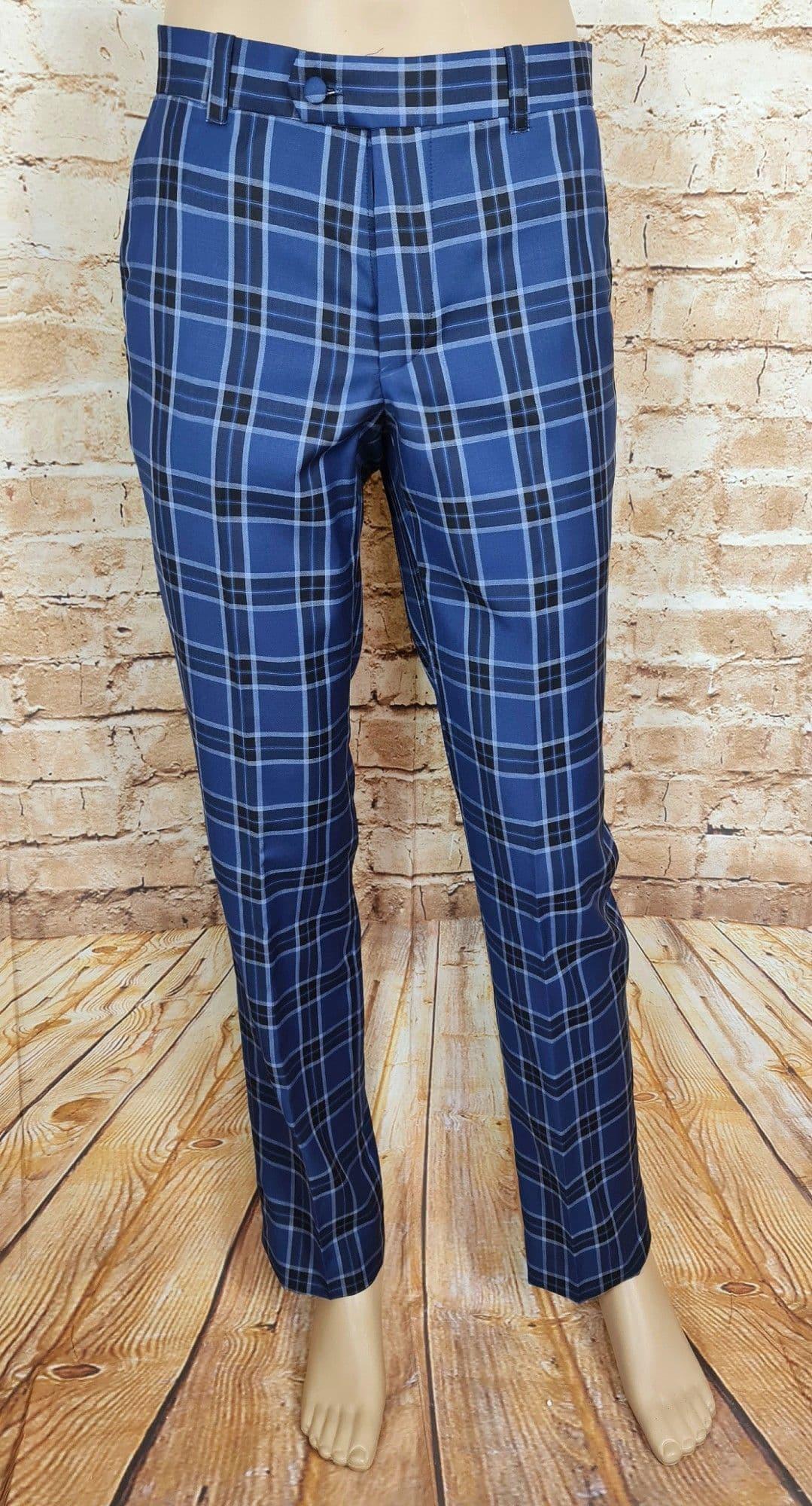 The "Luiciano" Indigo / Navy Window Checked Trouser