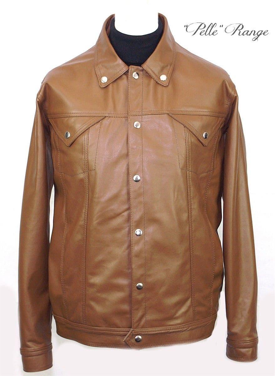 The Modclothin 2 "Moon" Jacket in Tan Leather
