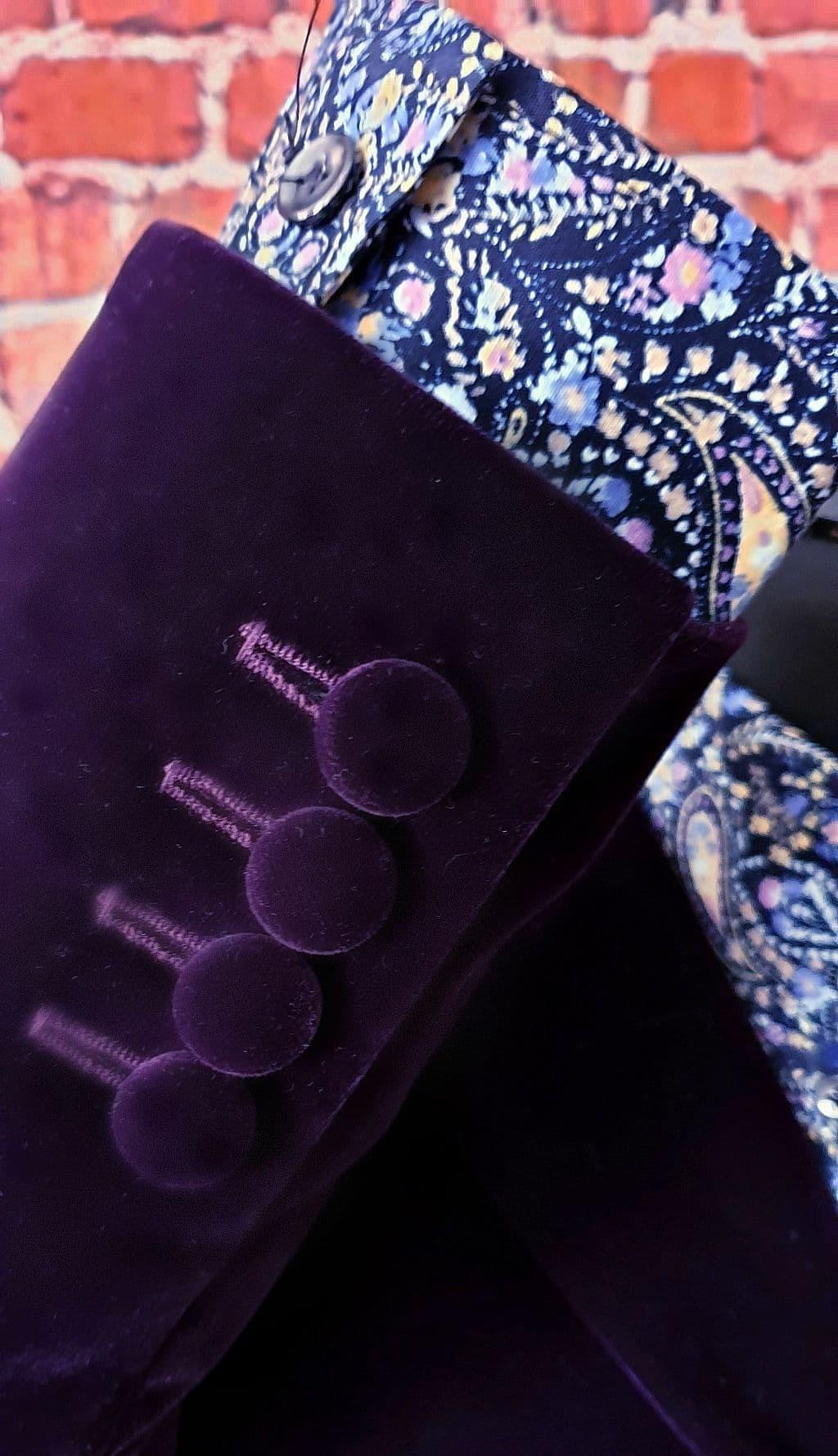 The " Winston" Plush Purple Velvet Jacket