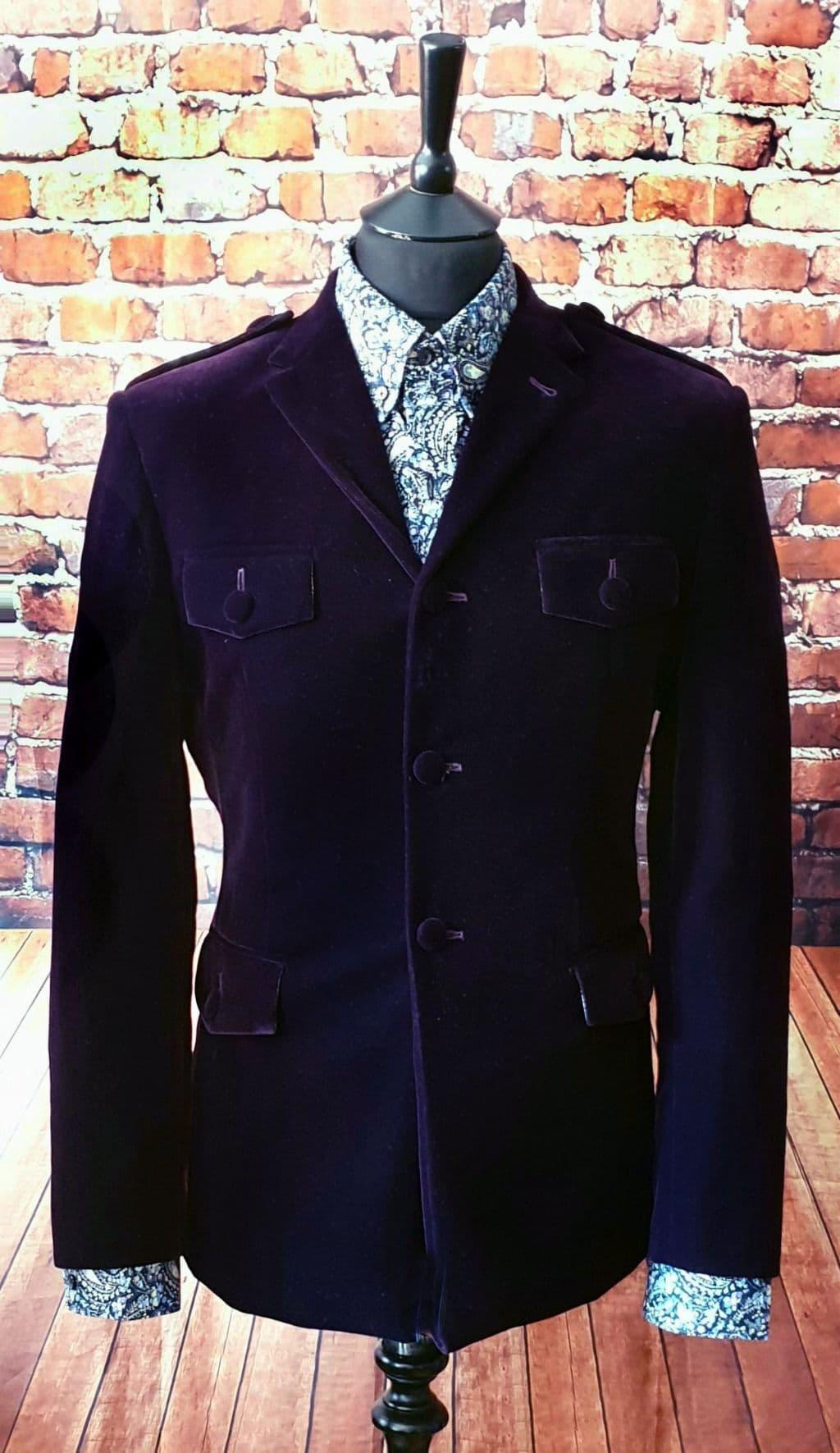 The " Winston" Plush Purple Velvet Jacket