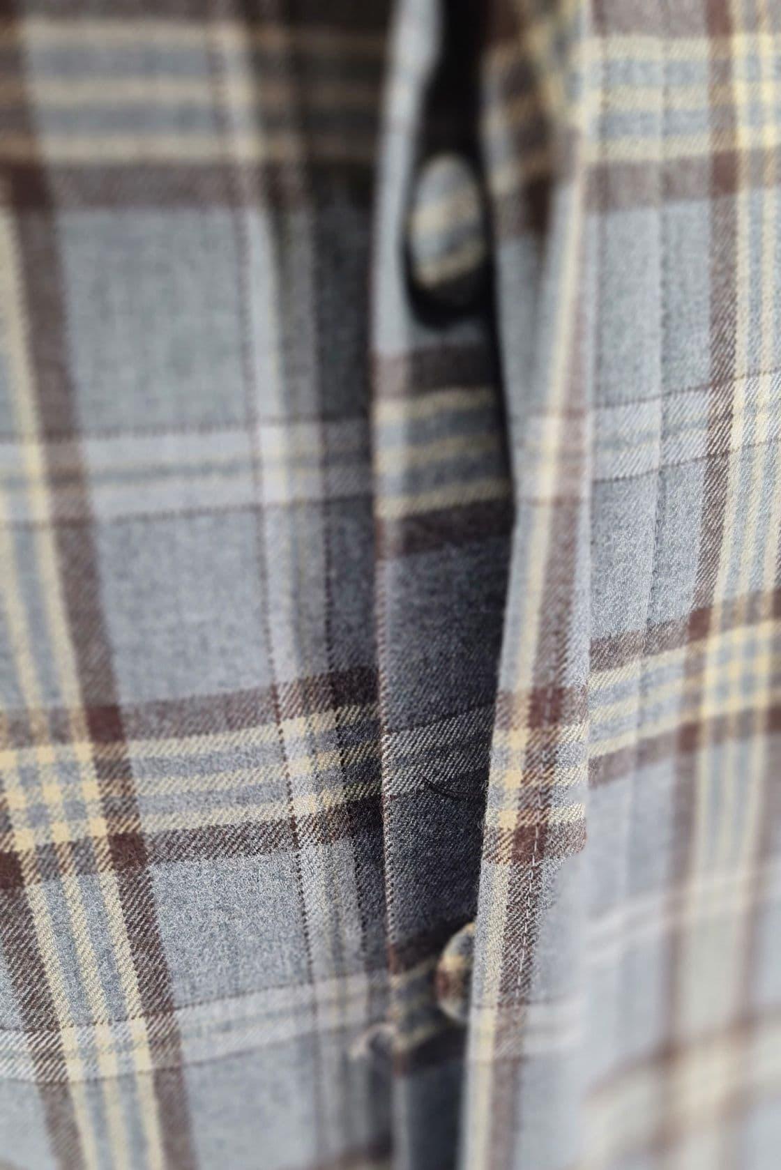 Walker - Grey Blue Check Overcoat