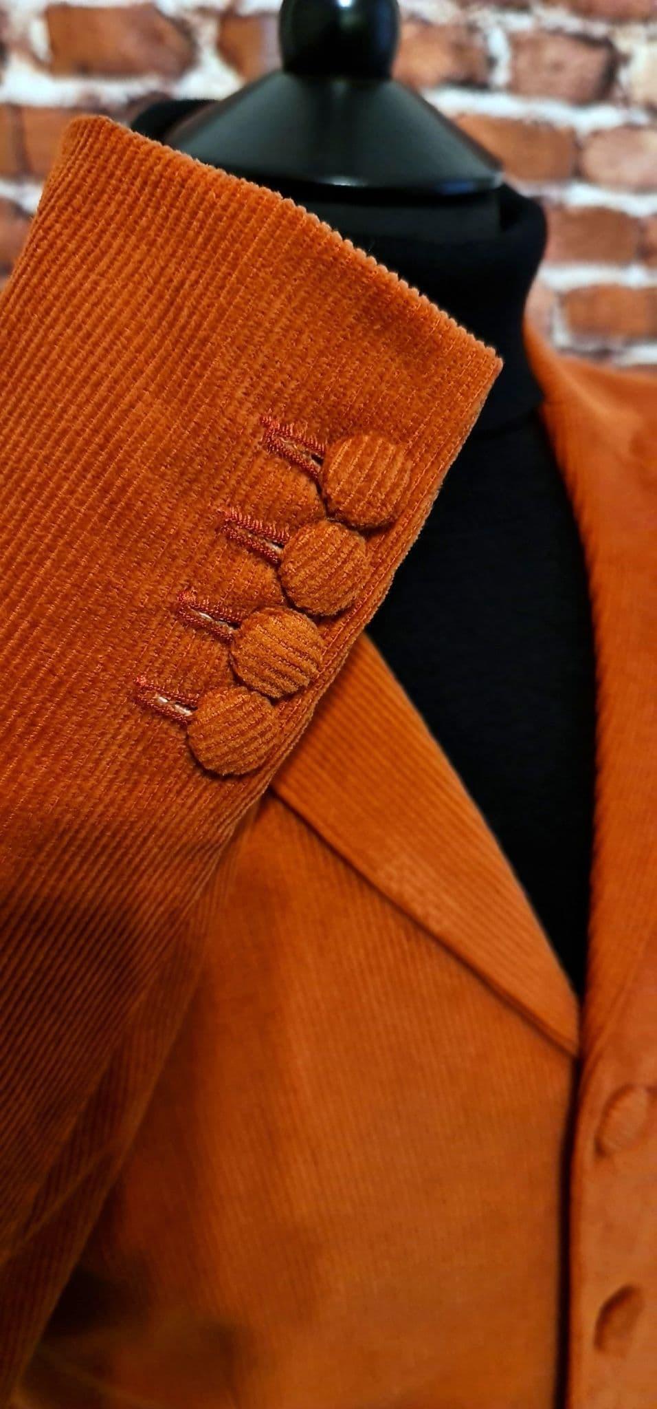 "Wilbur" Brick Orange Cord Jacket